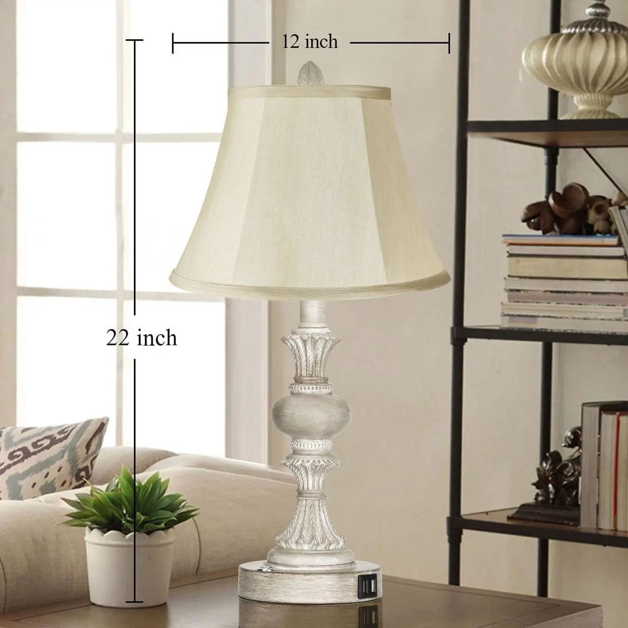 Touch Control Table Lamp Set of 2, 3-Way Dimmable Bedside Nightstand Lamp - Image 3